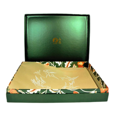 PMS printing High End Food Packaging with top lid bottom tray Stamping Embossing