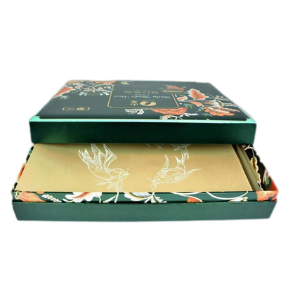 PMS printing High End Food Packaging with top lid bottom tray Stamping Embossing