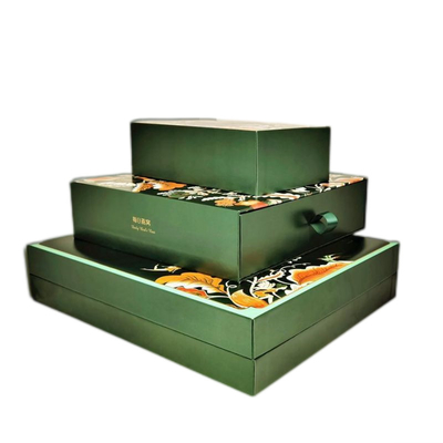 PMS printing High End Food Packaging with top lid bottom tray Stamping Embossing